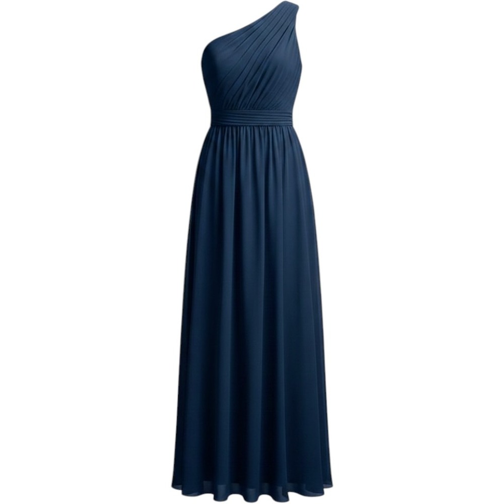 Azazie Blushmark Womens Blue One Shoulder Bridesmaids Dress Size OX
